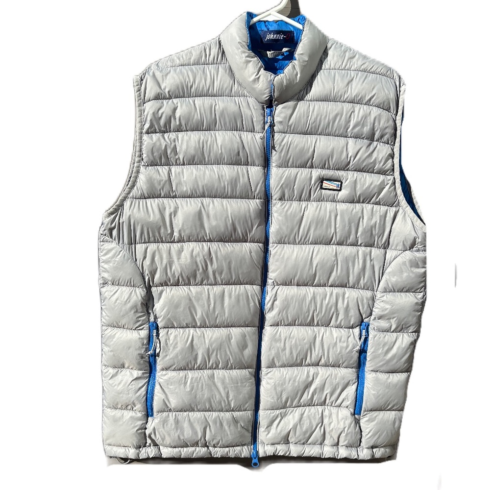 Johnnie-O Hudson Quilted 2 Way Zip Vest Gray Large